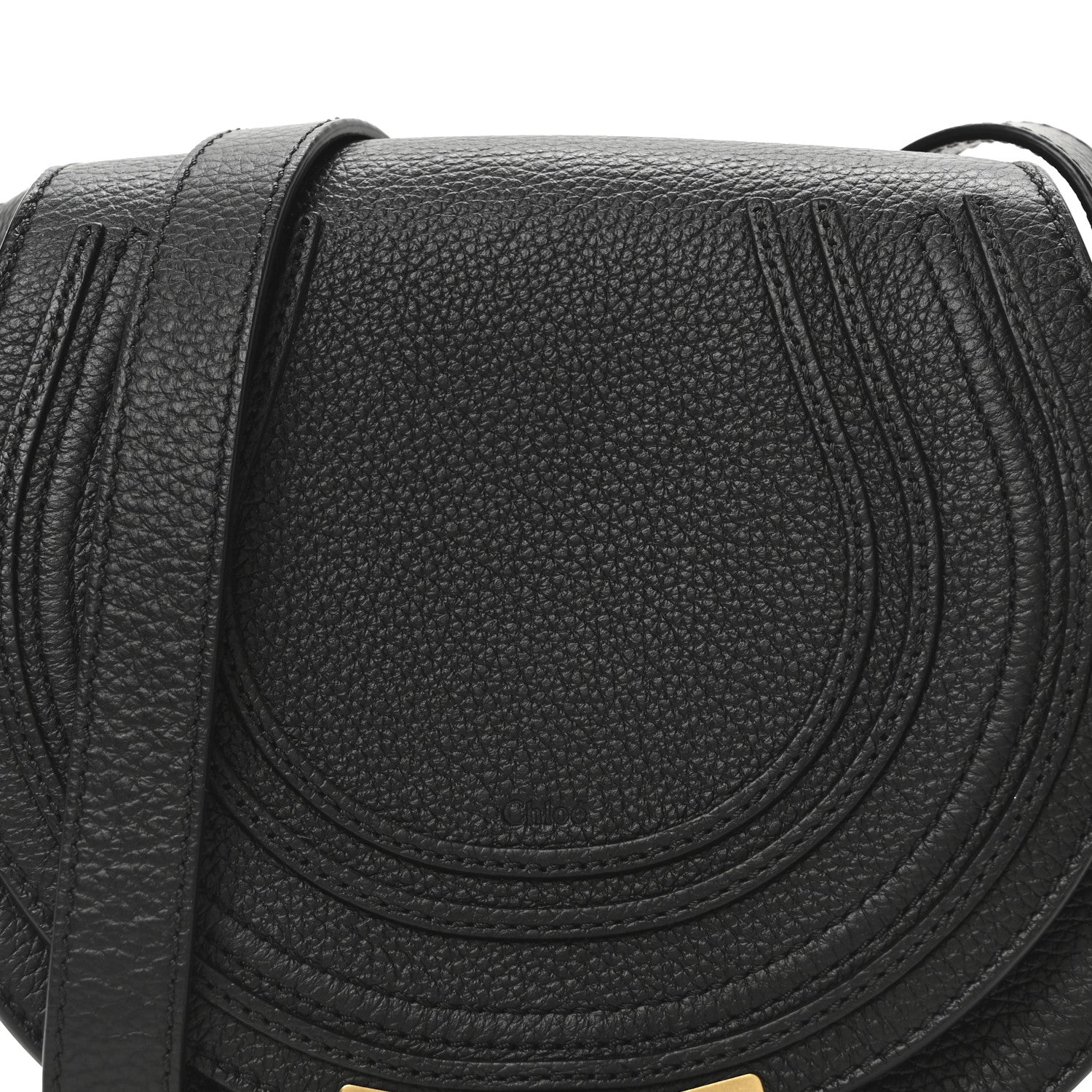 Chloe Calfskin Mini Marcie Round Crossbody Bag Black 8 of 10