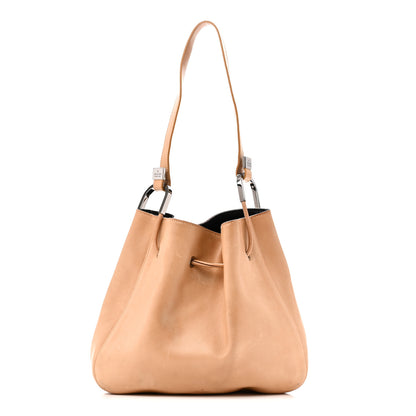 Gucci Calfskin Drawstring Small Drawstring Shoulder Bag Beige 1 of 10