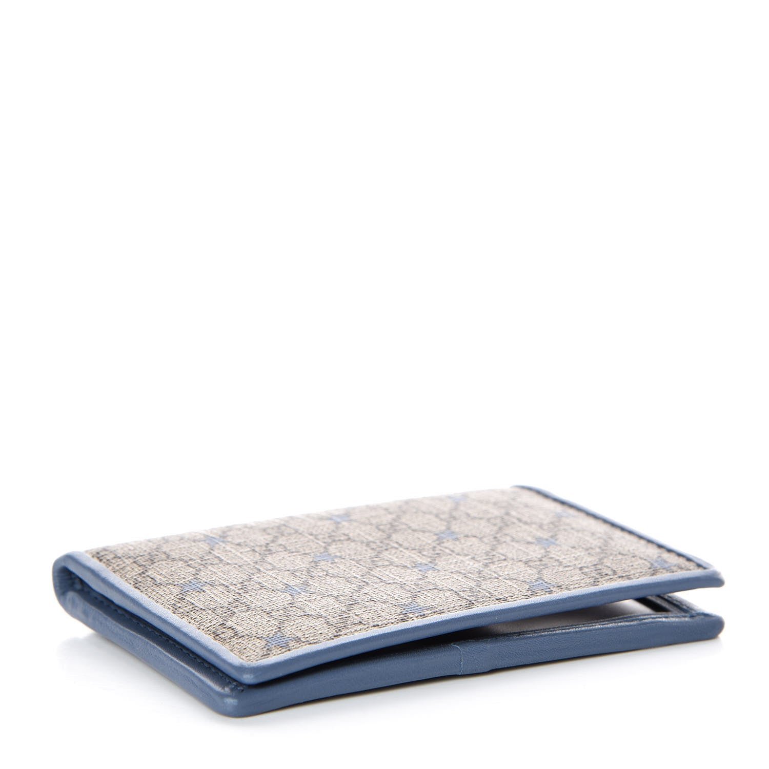 Gucci GG Supreme Monogram Stars ID Card Wallet Light Blue 4 of 8