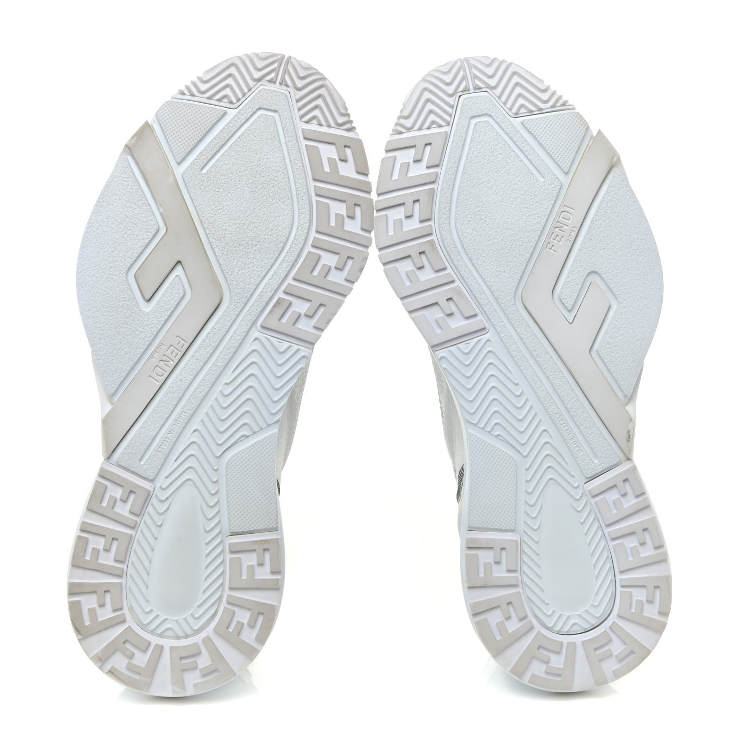Fendi Nylon Suede Transparent Fendi Flow Low Top Sneakers 36 White 6 of 16