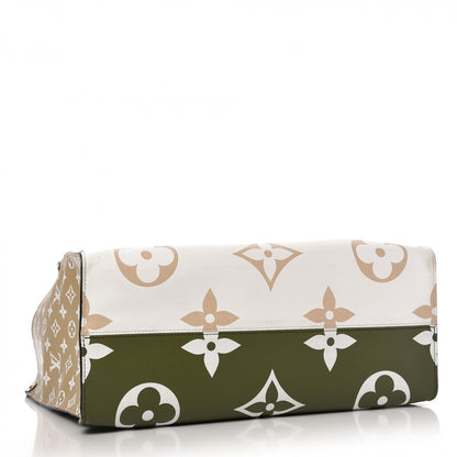 Louis Vuitton Monogram Giant Onthego GM Kaki Beige 4 of 14