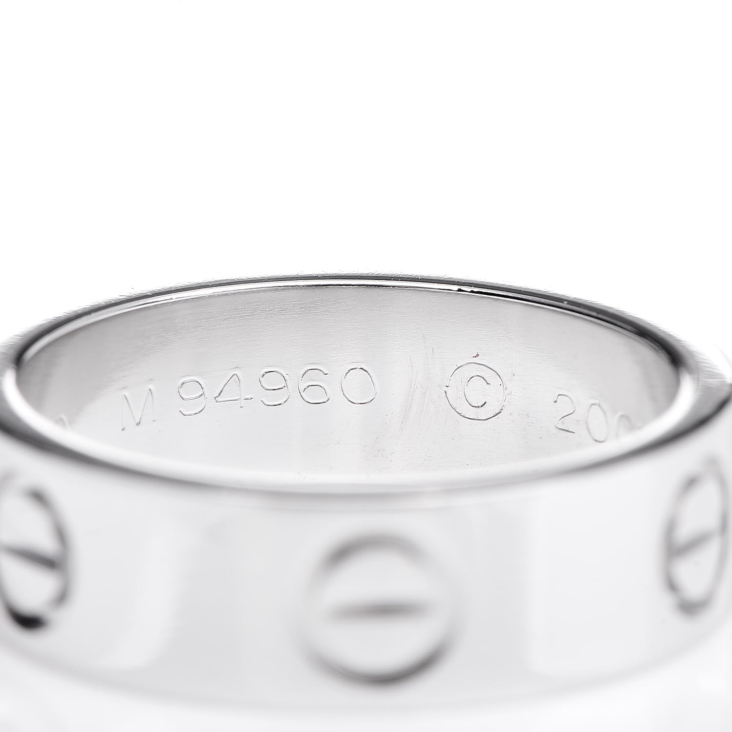 Cartier Platinum 5.5mm LOVE Ring 50 5.25 6 of 7