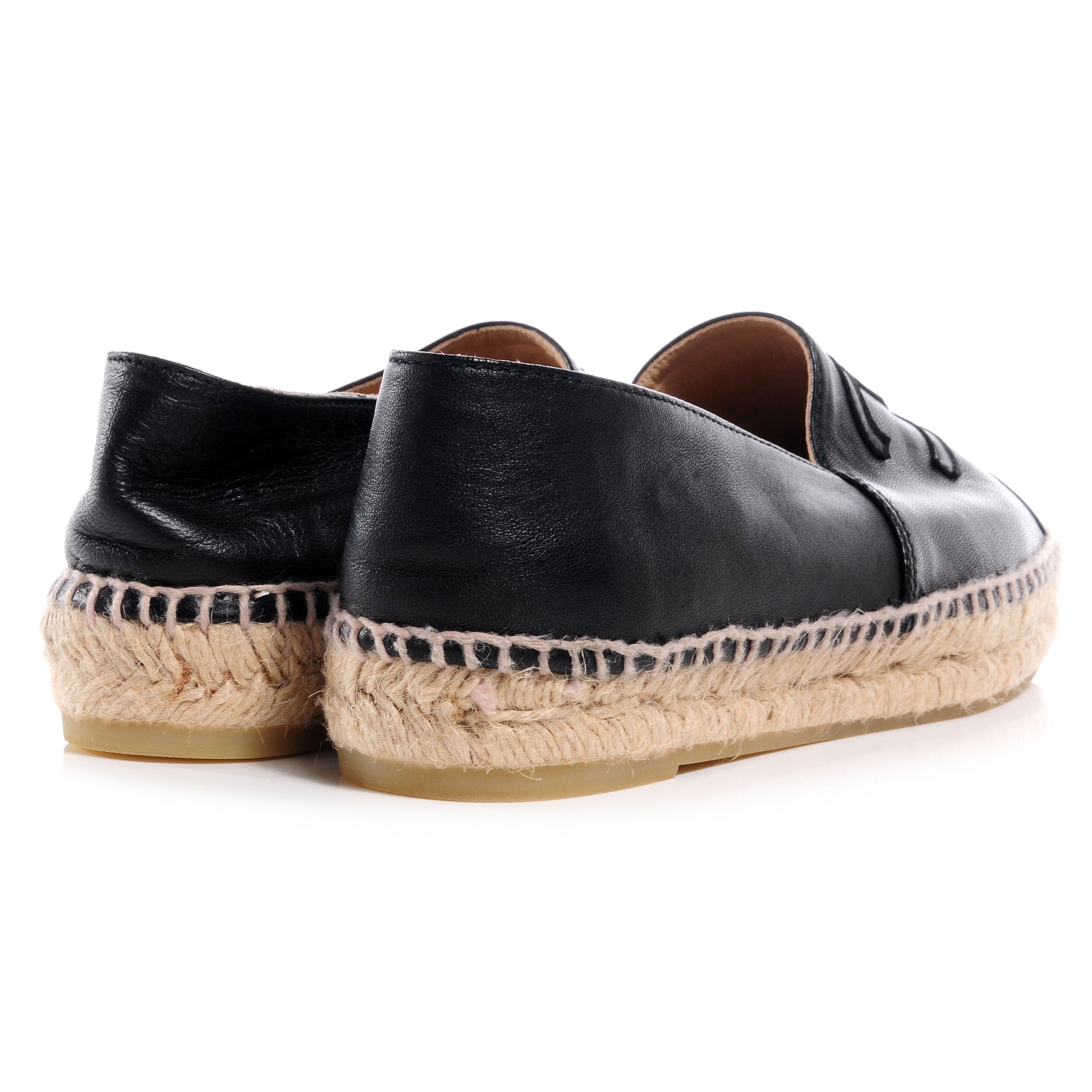 Chanel Lambskin Espadrilles Beige Black 36 3 of 6