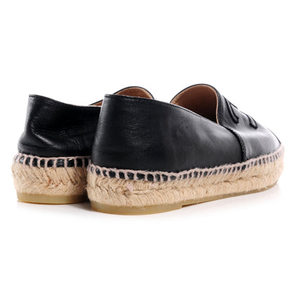Chanel Lambskin Espadrilles Beige Black 36 3 of 6