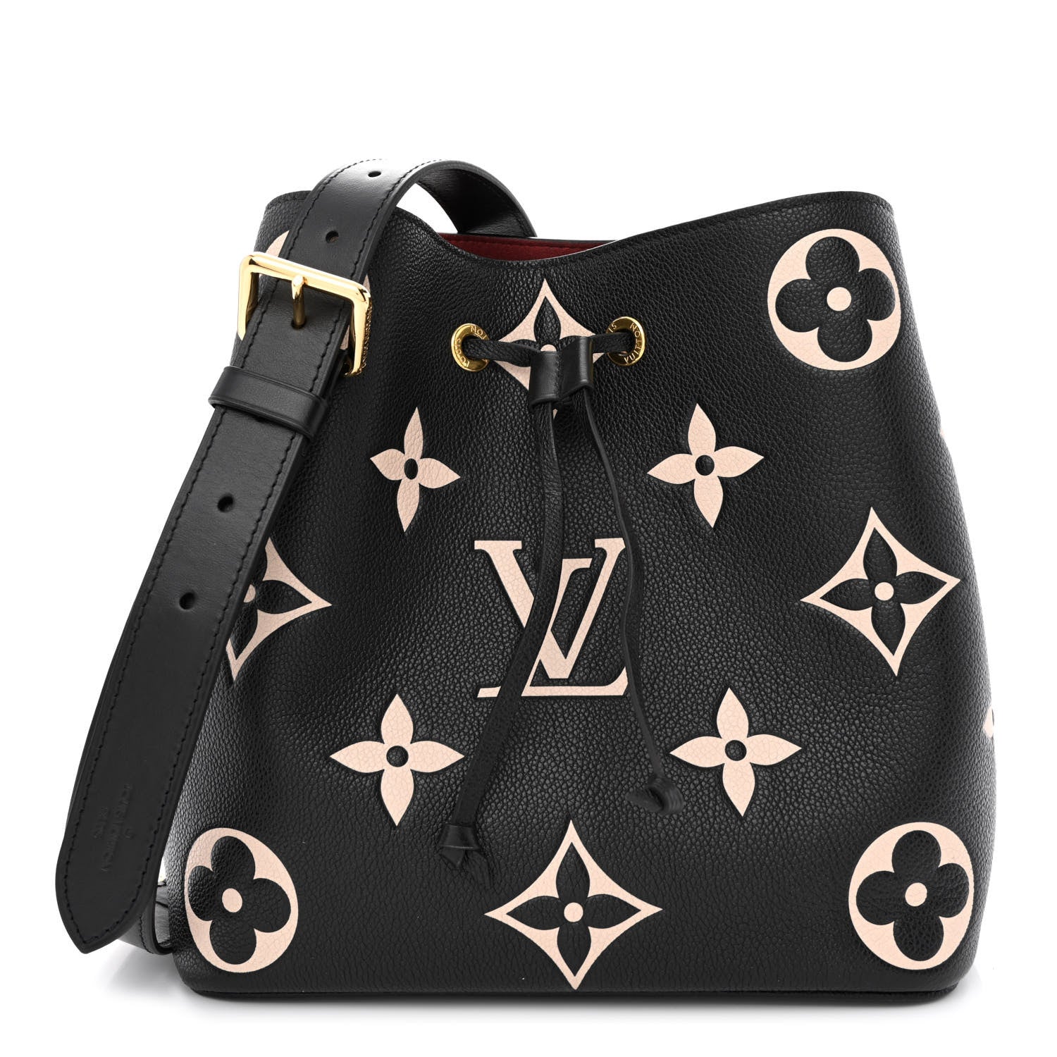 Louis Vuitton Empreinte Monogram Giant Neonoe MM Black Beige 2 of 11