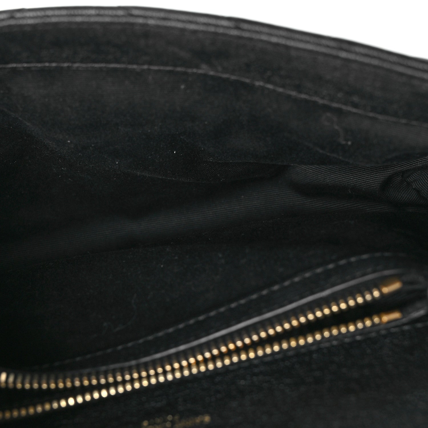 Saint Laurent Sheepskin Matelasse Chevron Monogram Medium College Bag Black 5 of 11