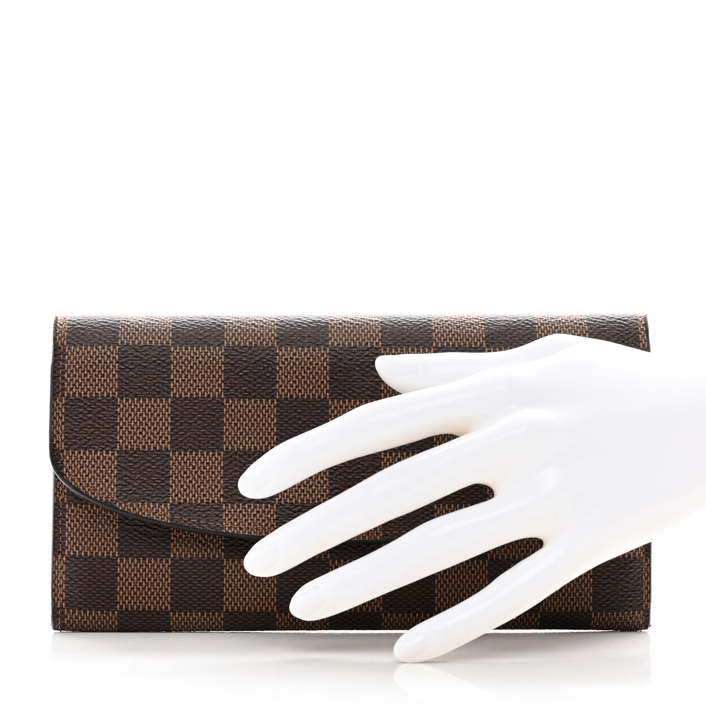 Damier Ebene Emilie Wallet Red