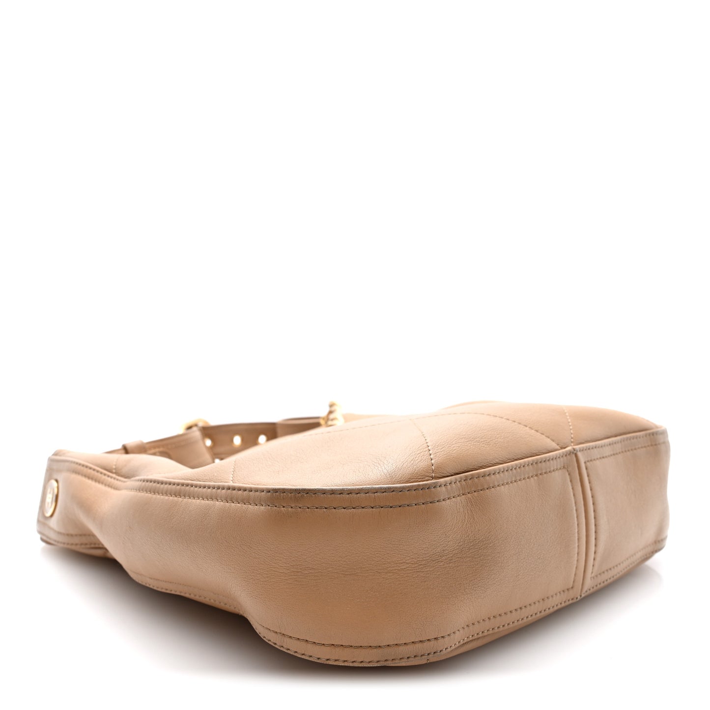 Calfskin Stitched Easy Mood Hobo Beige