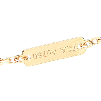 Van Cleef & Arpels 18K Yellow Gold Mother of Pearl Vintage Alhambra Pendant Necklace 5 of 7