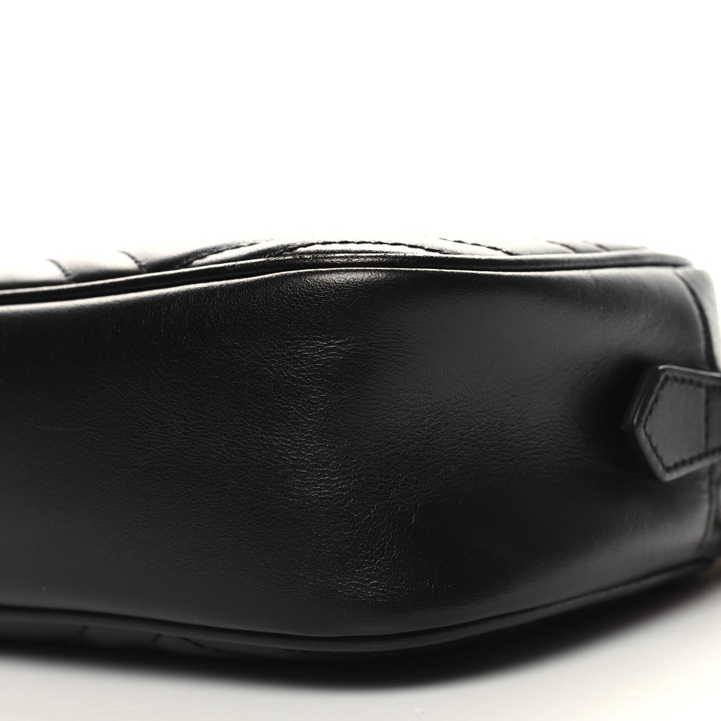Calfskin Matelasse Small GG Marmont Chain Shoulder Bag Black