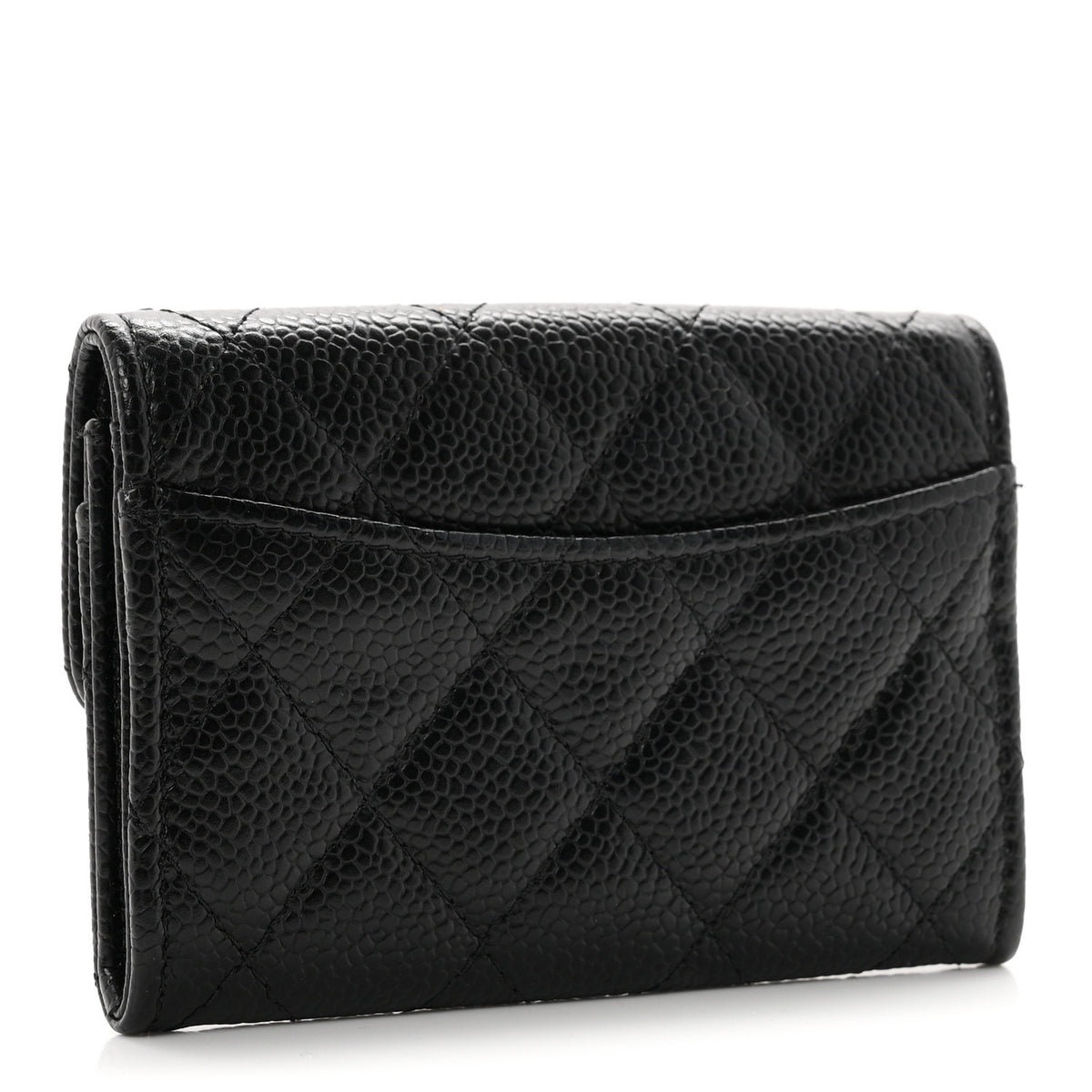 Chanel Caviar Quilted Flap Card Holder Black 3 of 9
