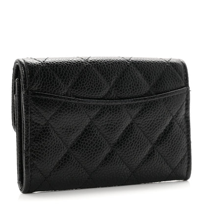 Chanel Caviar Quilted Flap Card Holder Black 3 of 9