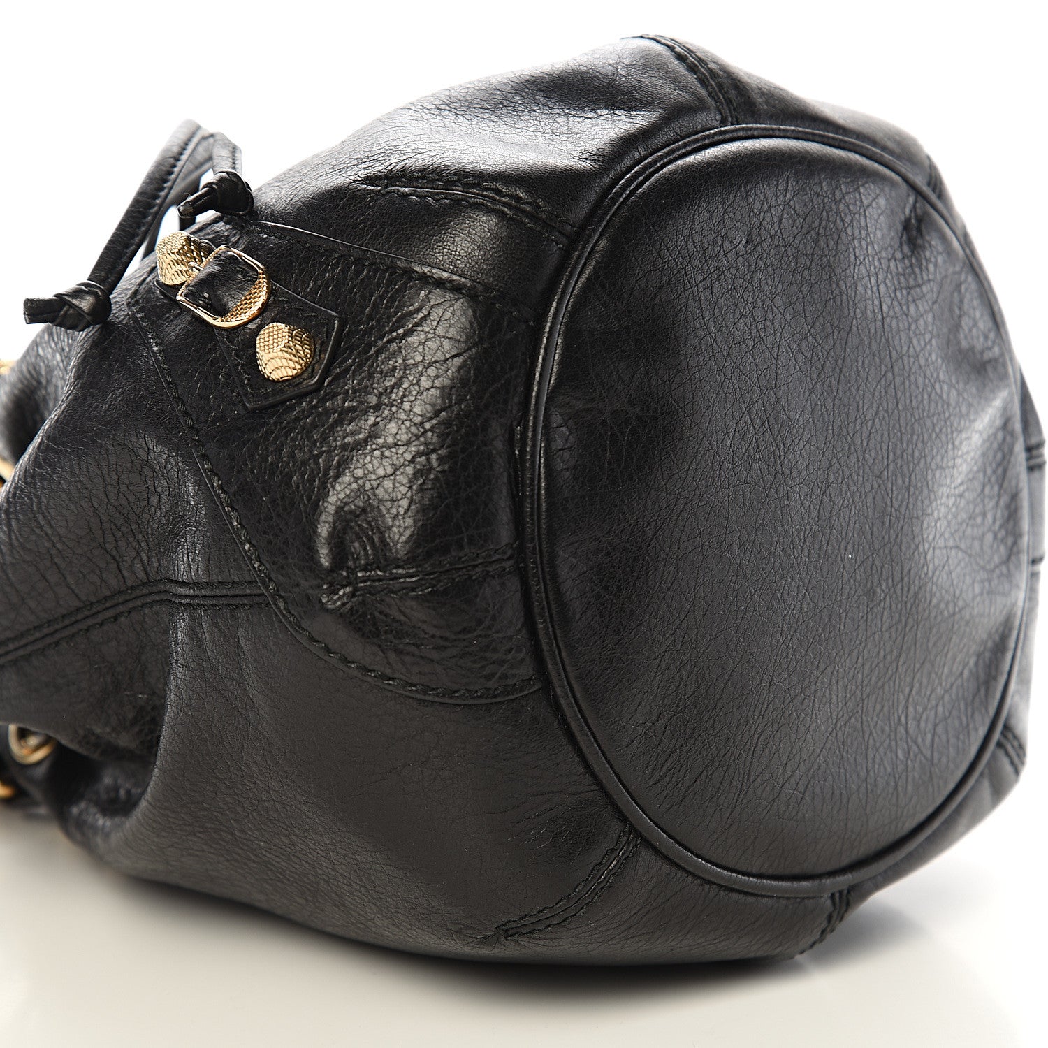 Balenciaga Agneau Giant 12 Gold Hardware Mini Pompon Black 7 of 9