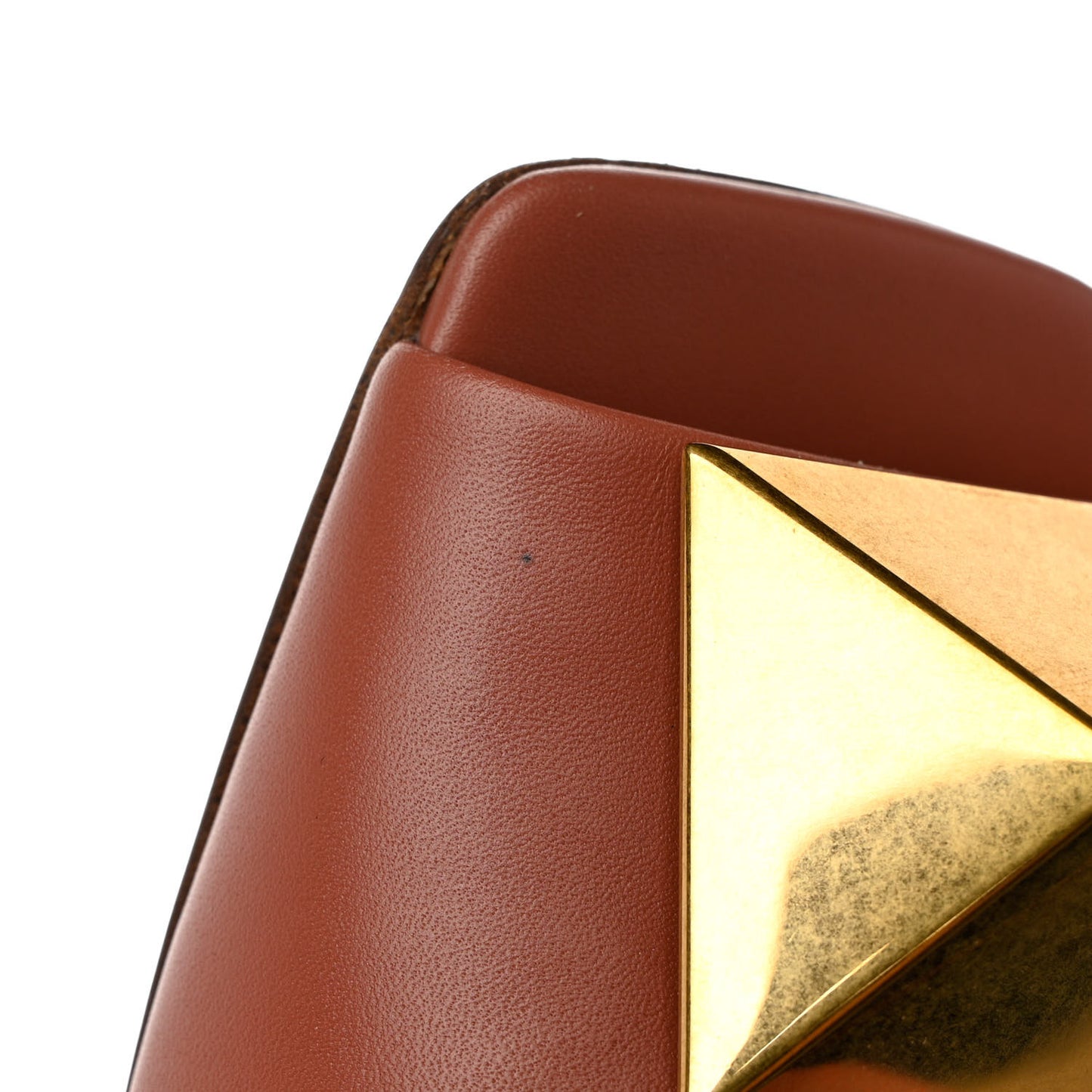 Calfskin One Stud Ankle Strap 90mm Sandals 37 Gingerbread