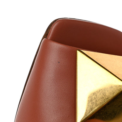 Valentino Garavani Calfskin One Stud Ankle Strap 90mm Sandals 37 Gingerbread 9 of 10