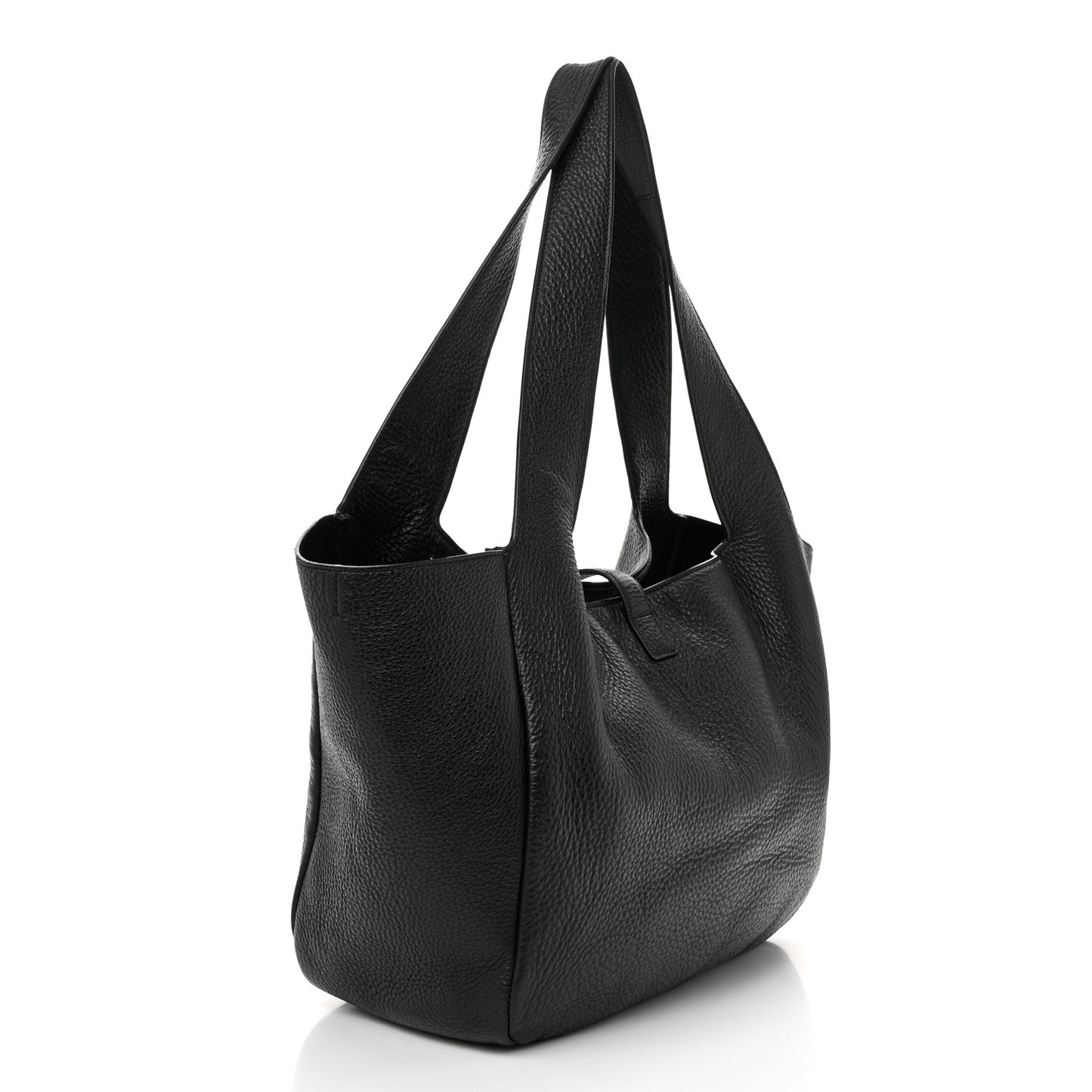 Grained Deerskin Bea Tote Black