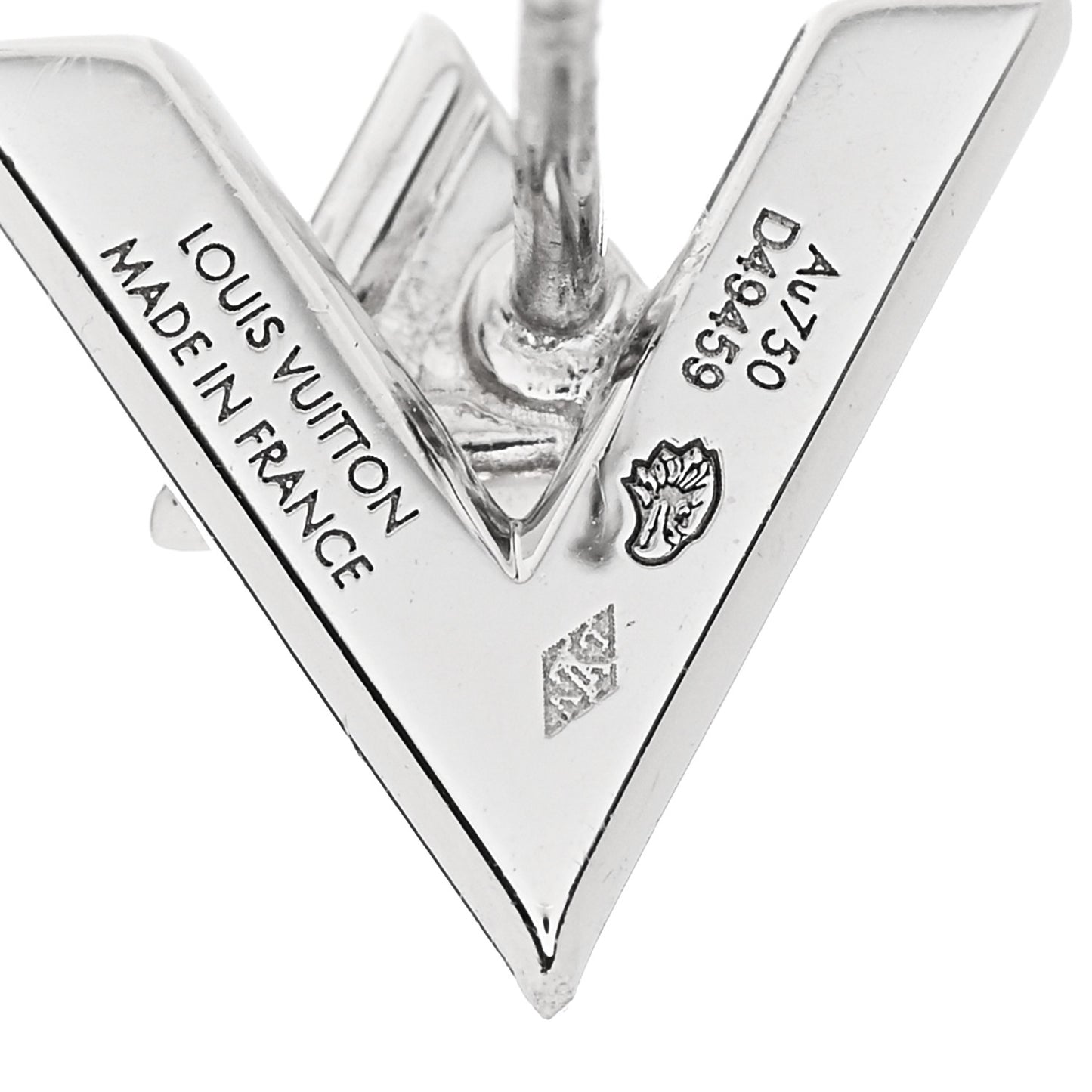18K White Gold Diamond LV Volt One Earrings