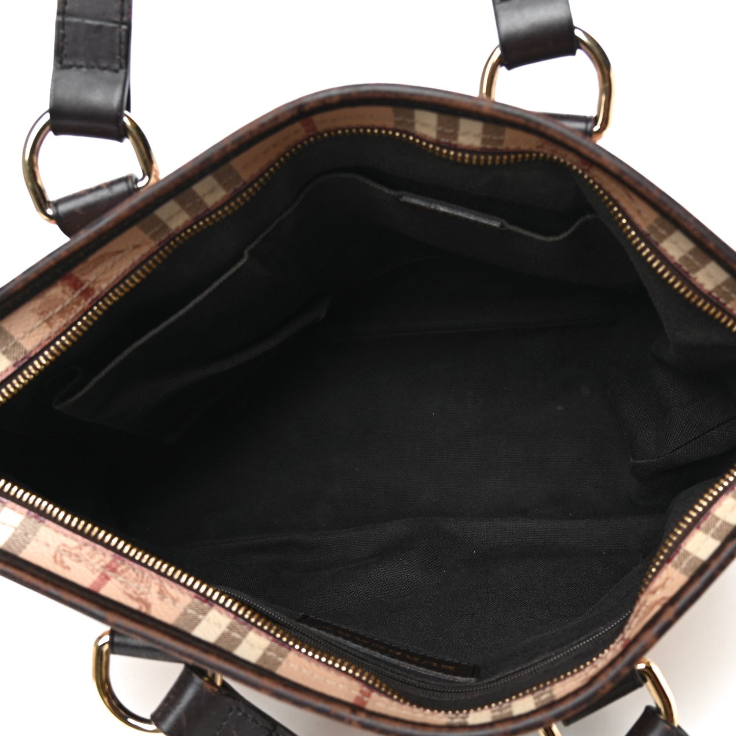 Burberry Haymarket Check Medium Regent Tote Chocolate 4 of 7