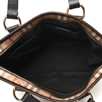 Burberry Haymarket Check Medium Regent Tote Chocolate 4 of 7