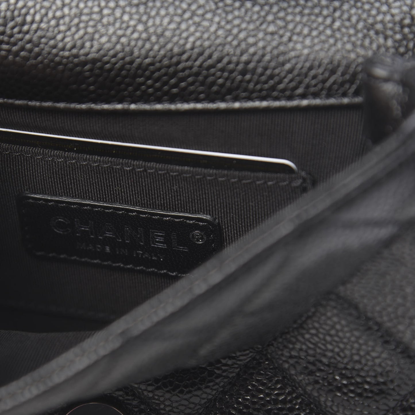 Caviar Quilted Incognito Mini Square Flap Black