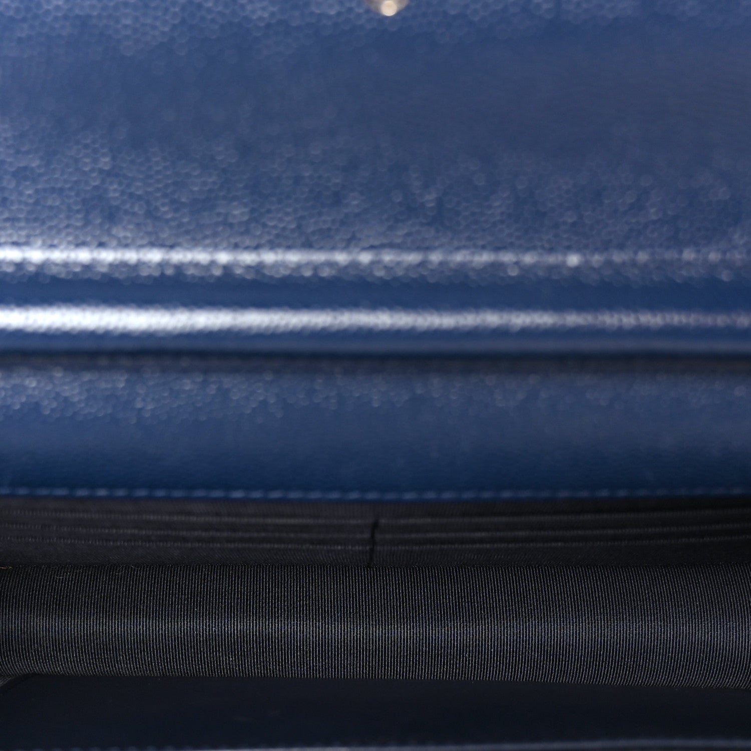 Chanel Caviar Quilted Wallet on Chain WOC Navy Blue 5 of 11