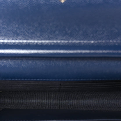 Chanel Caviar Quilted Wallet on Chain WOC Navy Blue 5 of 11
