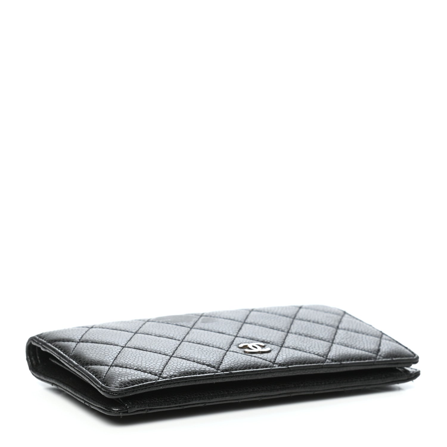 Chanel Caviar Quilted Yen Wallet Black 4 of 10