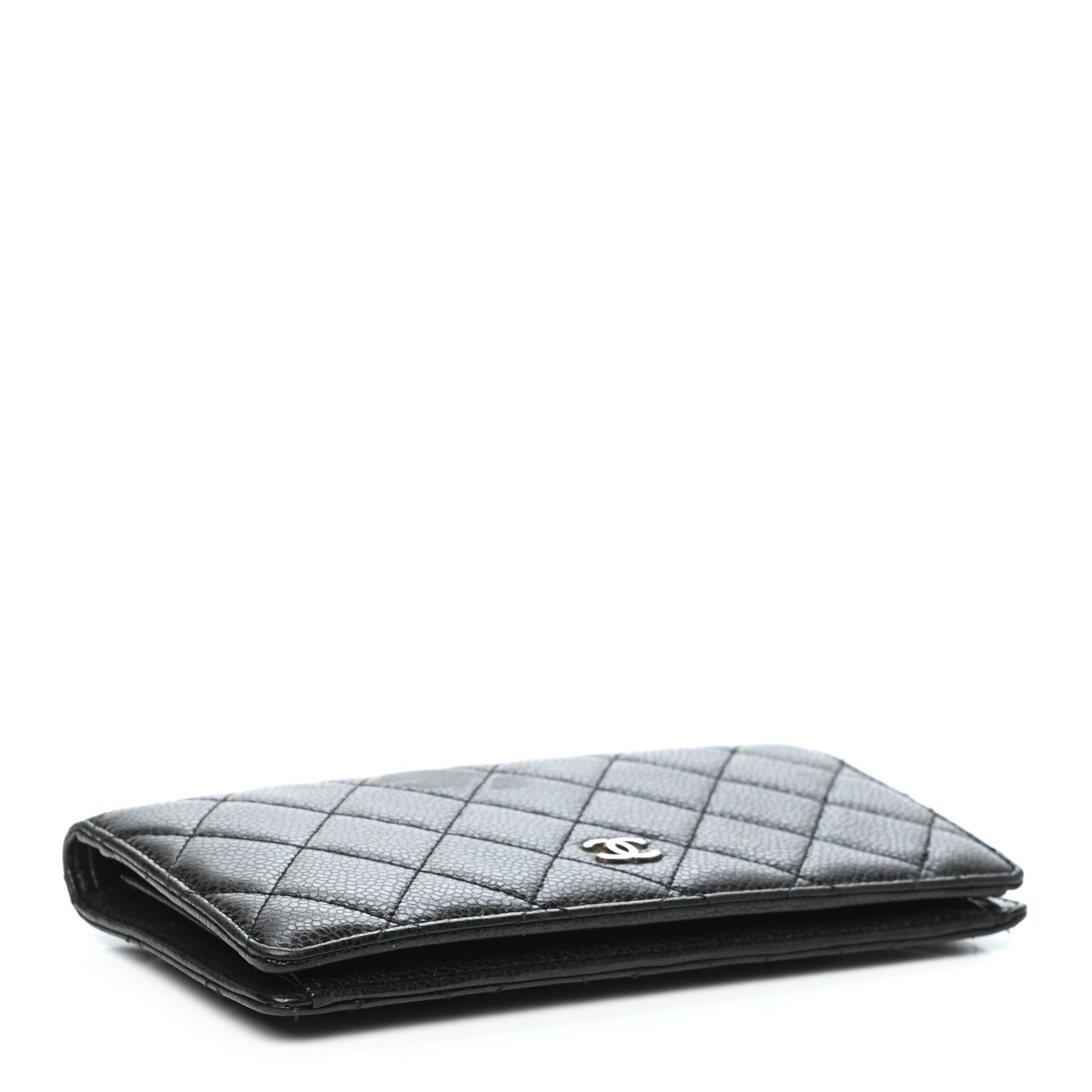 Caviar Quilted Yen Wallet Black
