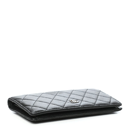 Chanel Caviar Quilted Yen Wallet Black 4 of 10