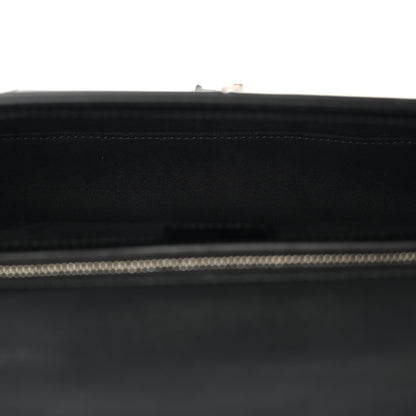 Gucci Senna Calfskin Lines Petite GG Top Handle Shoulder Bag Black Mystic White 5 of 10