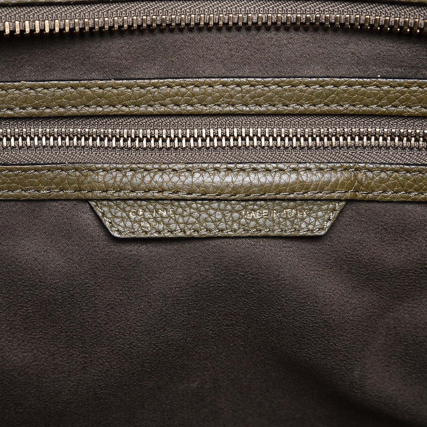 Celine Drummed Calfskin Mini Luggage Jungle 6 of 17