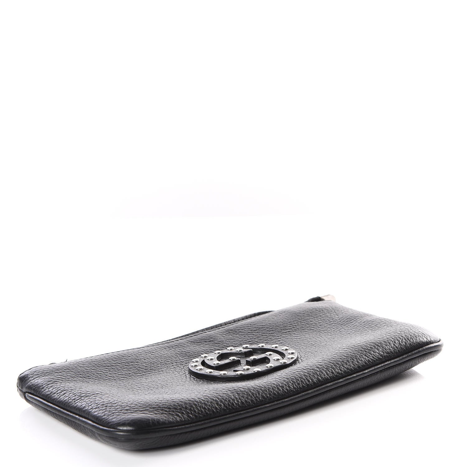 Gucci Pebbled Calfskin Studded Soho Wristlet Black 3 of 9