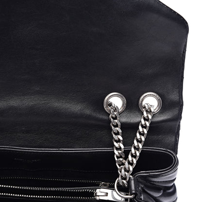 Saint Laurent Calfskin Y Quilted Monogram Medium Loulou Chain Satchel Black 9 of 16
