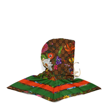 Gucci Polyamide Flora Monogram Rain Hood Green 3 of 4