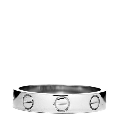 Cartier 18K White Gold 3.5mm LOVE Wedding Band Ring 49 5 3 of 4