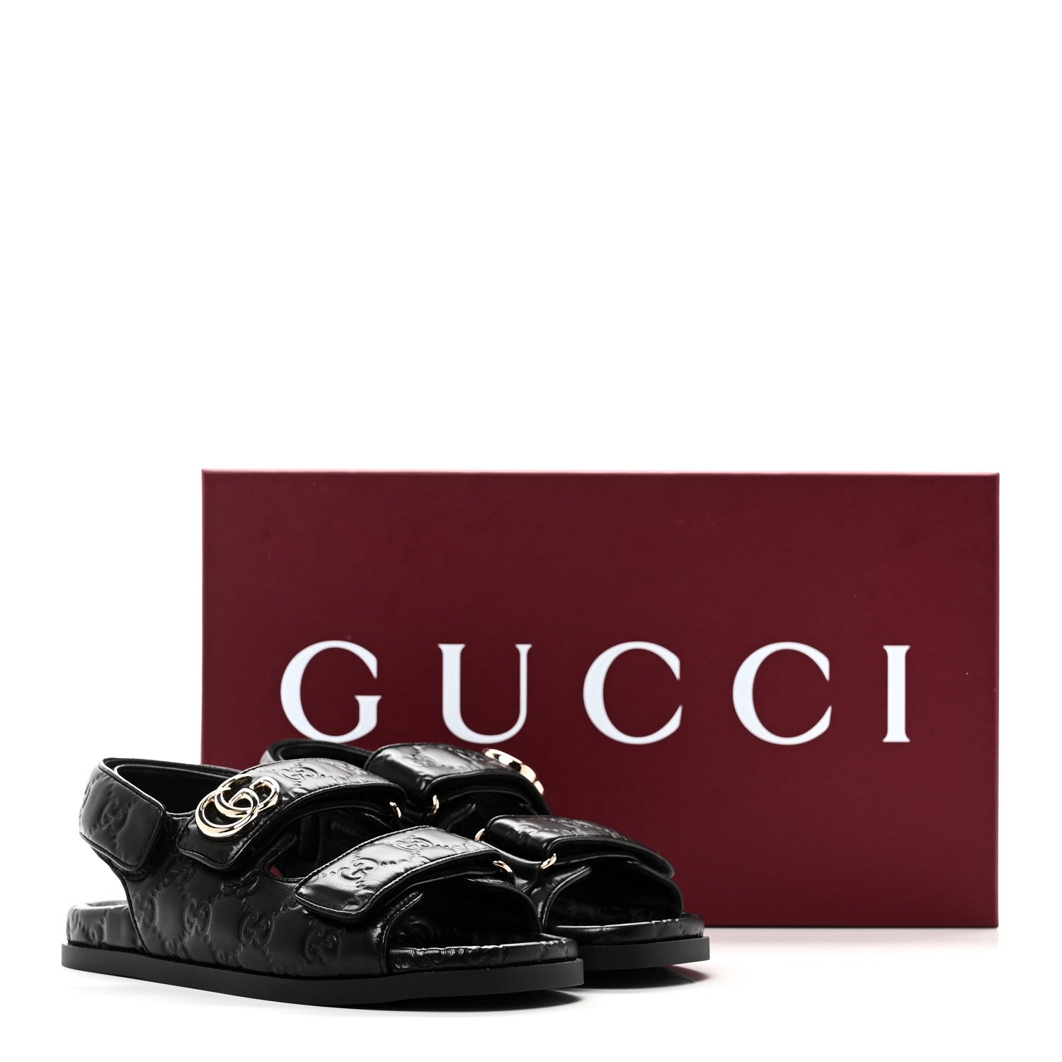 Gucci Guccissima GG Embossed Womens Sandals 35 Black 1880660 Gucci Guccissima GG Embossed Womens Sandals 35 Black 1880660
