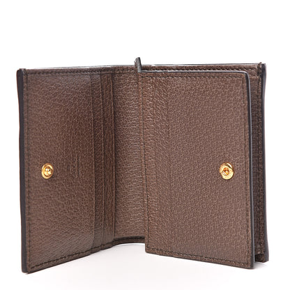 Gucci GG Supreme Monogram Web Ophidia Card Case Beige New Acero 5 of 11