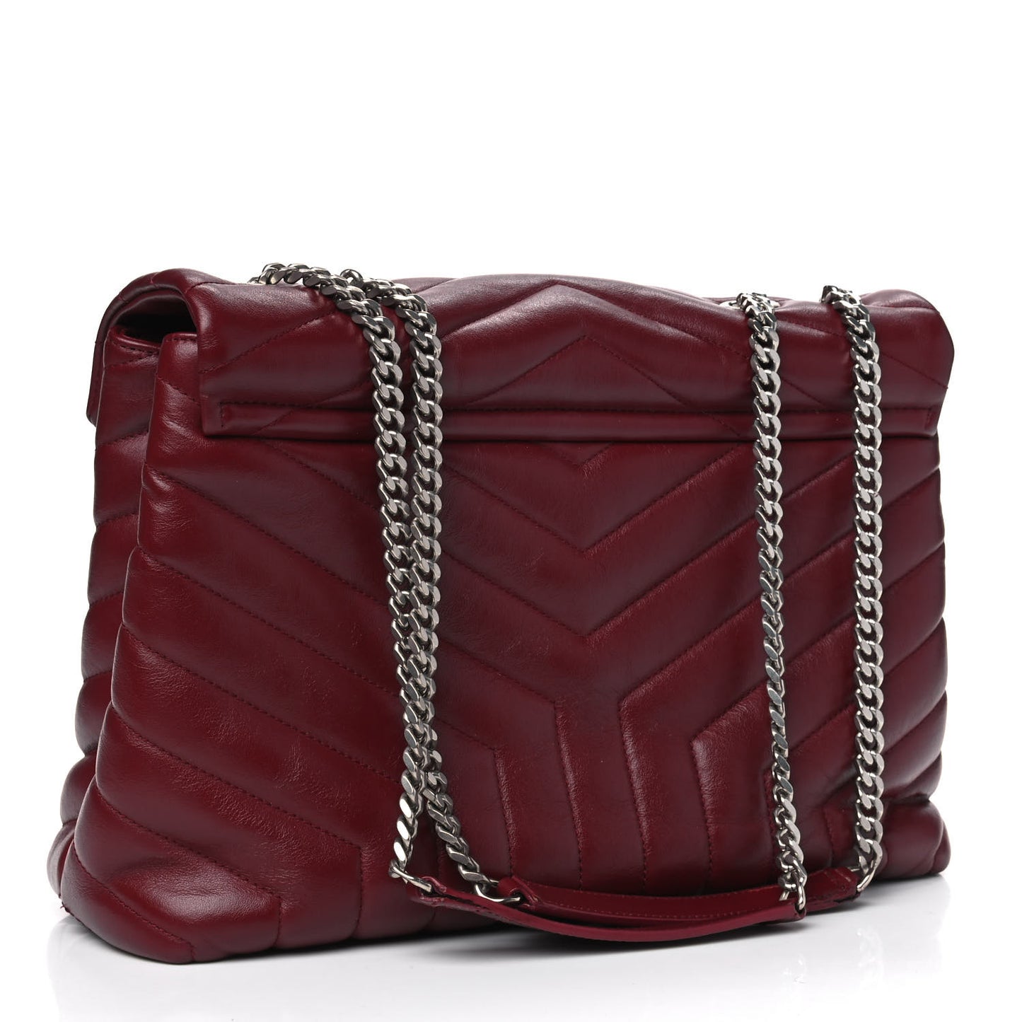 Calfskin Y Quilted Monogram Medium Loulou Chain Satchel Palissandre