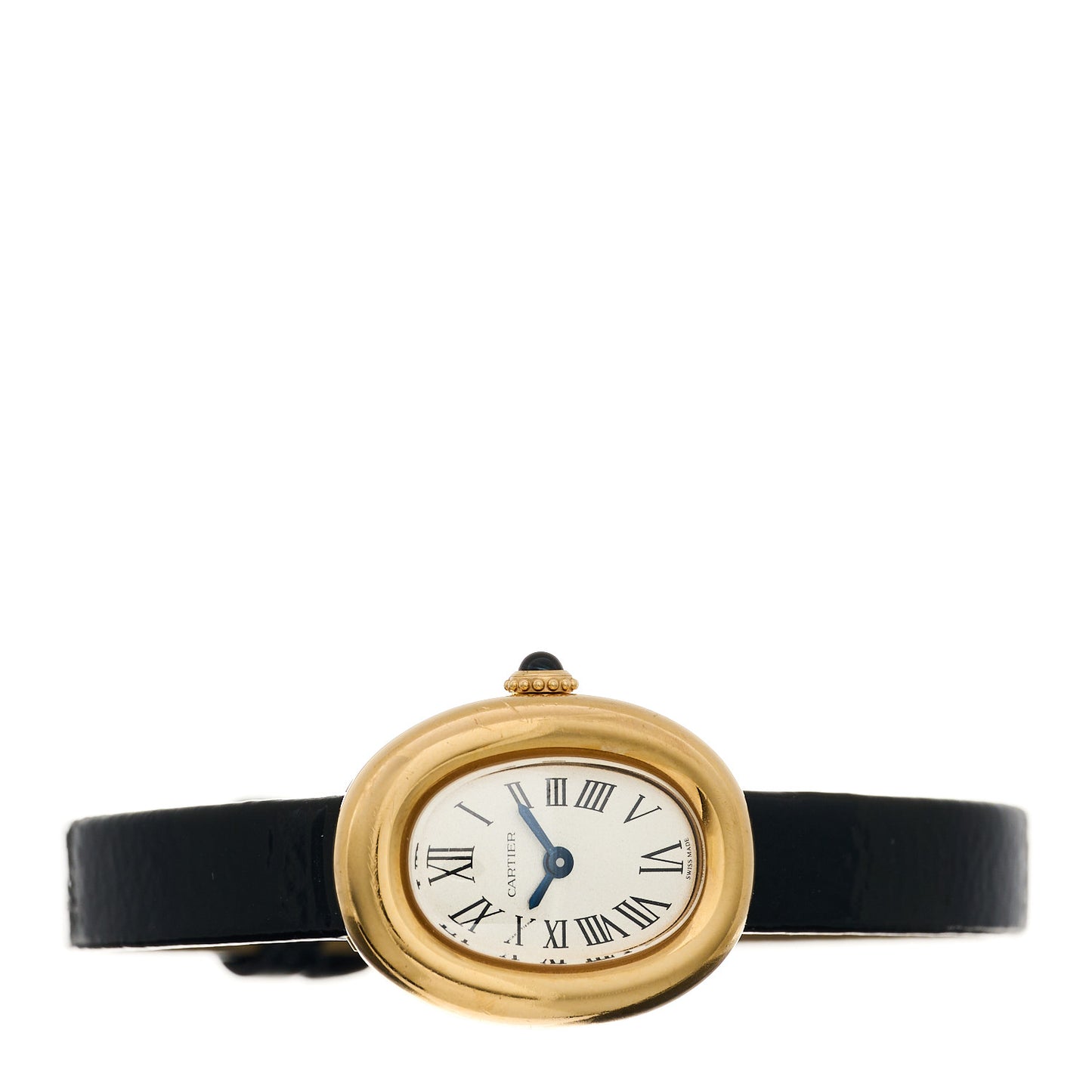 18K Yellow Gold Calfskin 18mm Baignoire Quartz Watch