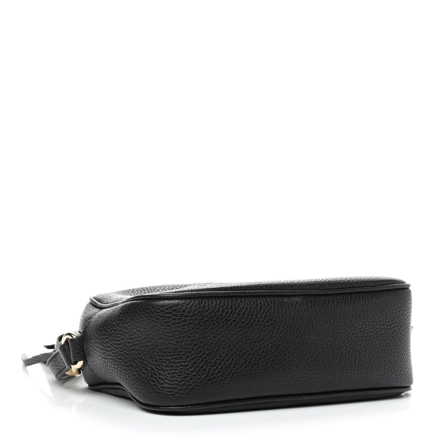 Pebbled Calfskin Small Soho Disco Bag Black