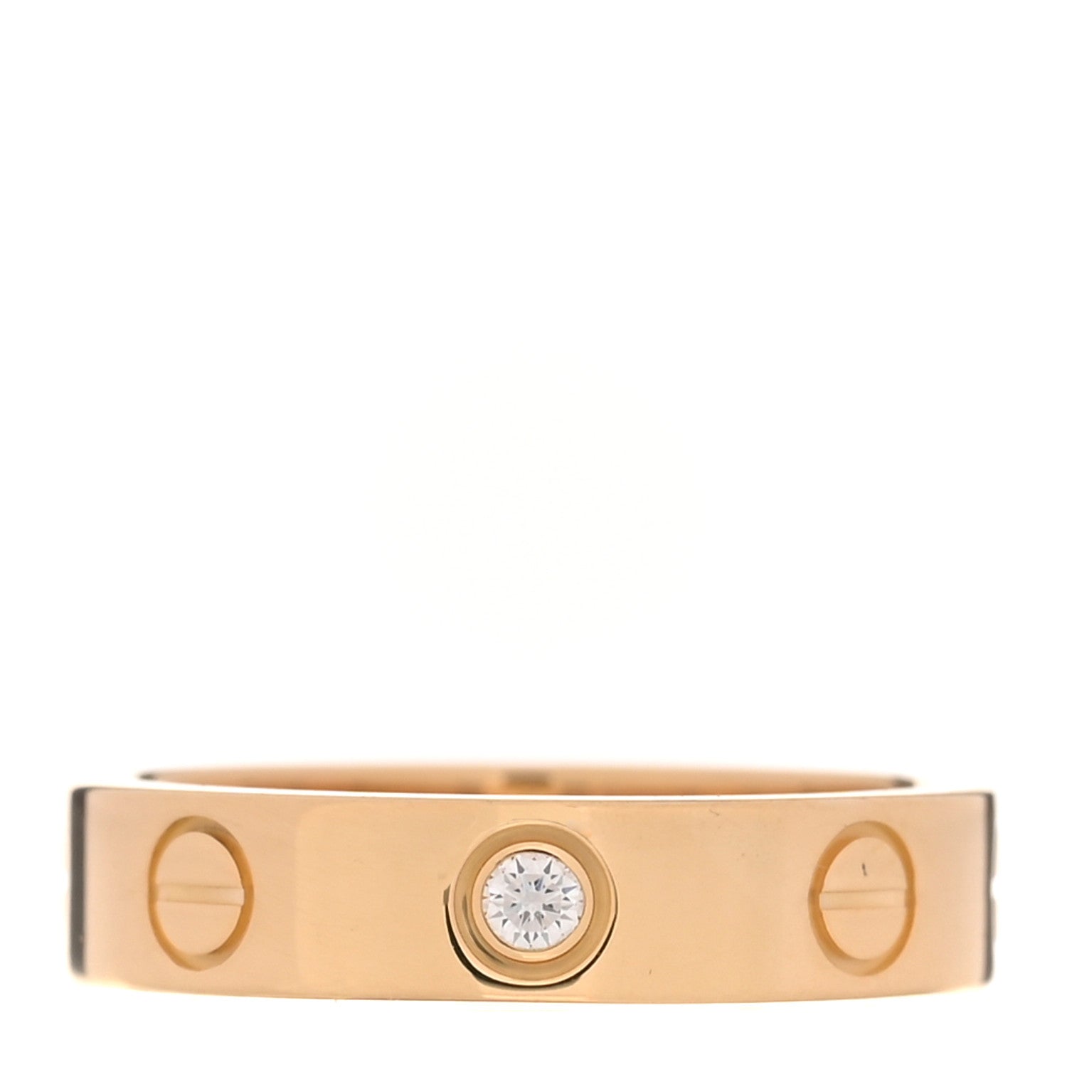 Cartier 18K Yellow Gold Diamond 4mm LOVE Wedding Band Ring 47 4 1 of 5