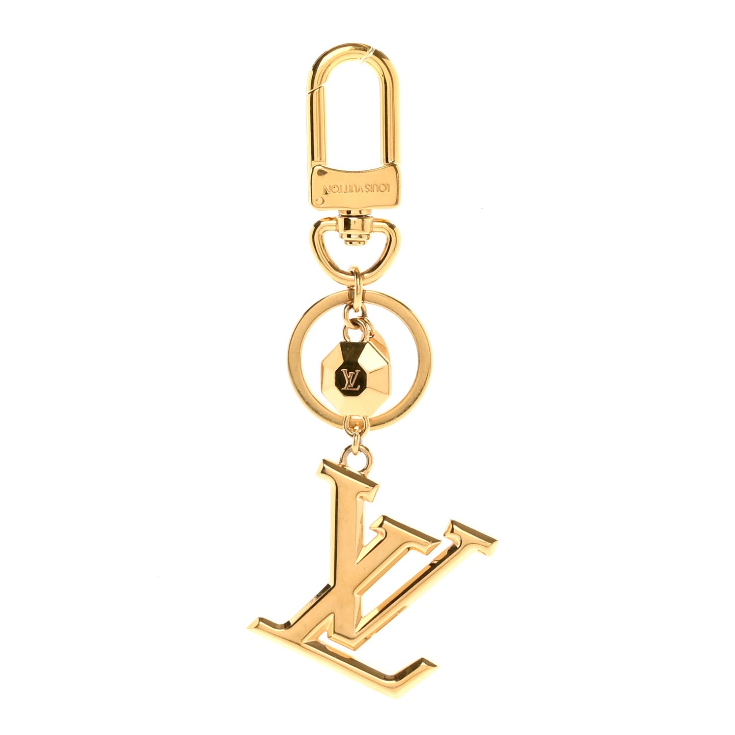 LV Facettes Bag Charm Key Holder Gold