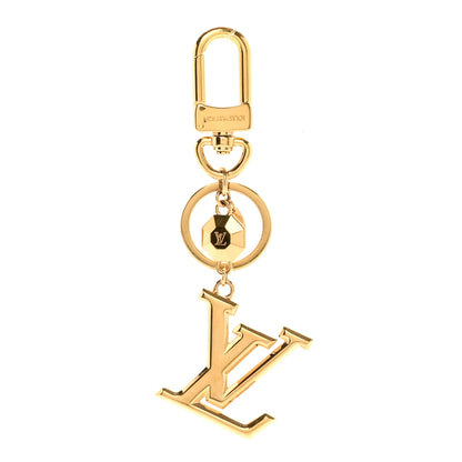 Louis Vuitton LV Facettes Bag Charm Key Holder Gold 1 of 4