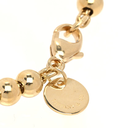 Tiffany 18K Yellow Gold 4mm Return To Tiffany Bead Heart Tag Bracelet 6 of 6