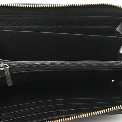 Gucci Dollar Calfskin GG Marmont Zip Around Wallet Black 5 of 8