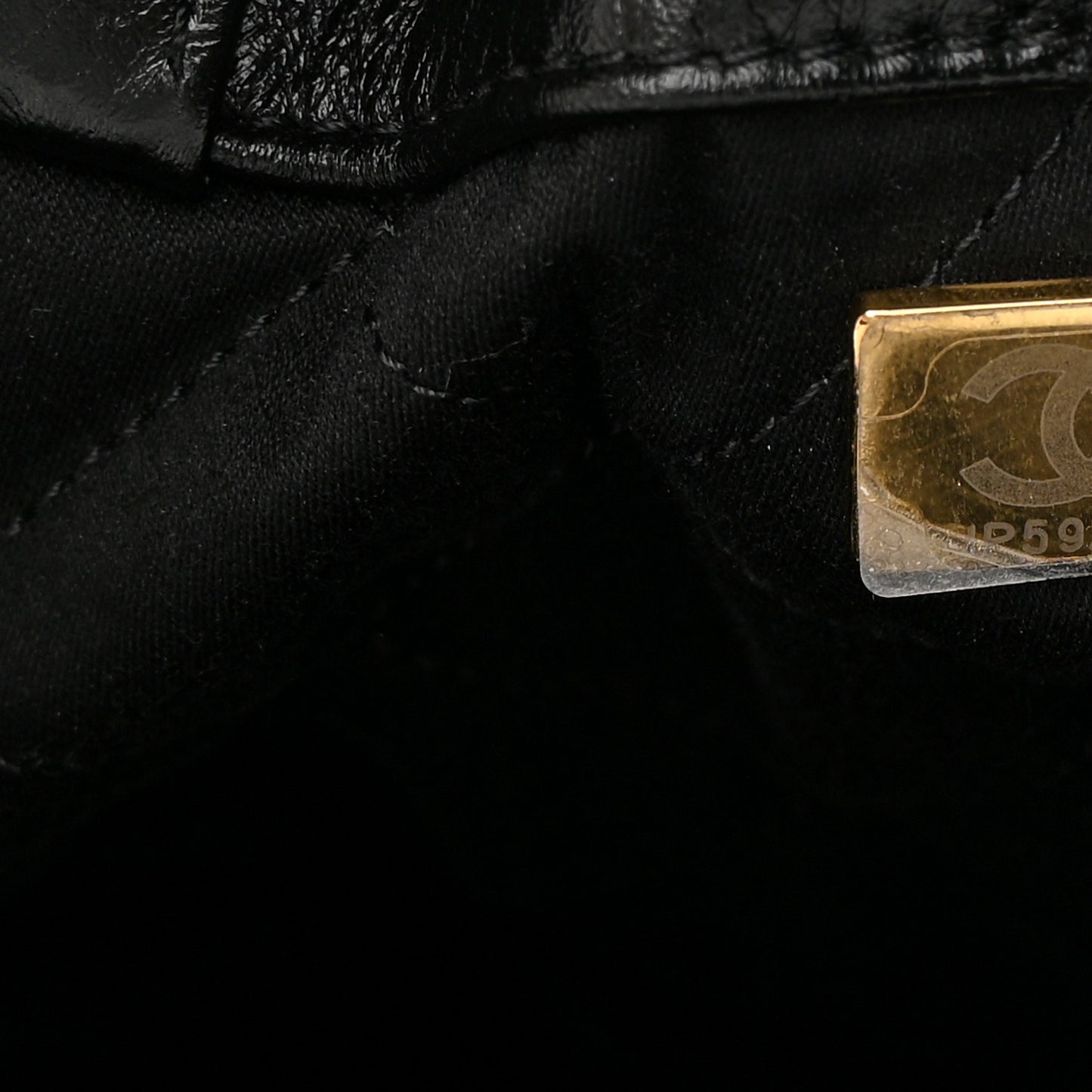 Shiny Calfskin Quilted Chanel 22 Backpack Black