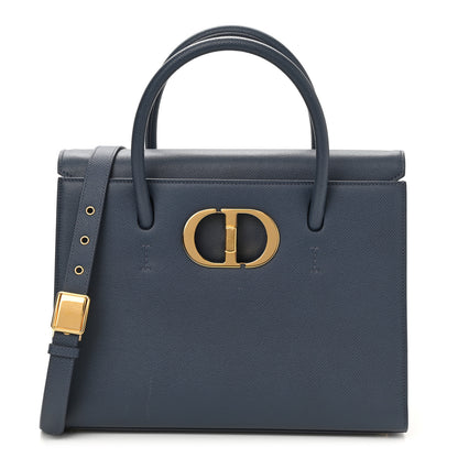 Christian Dior Grained Calfskin Large St. Honore Tote Blue 1 of 7