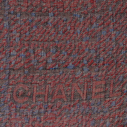 Chanel Cashmere Wool Silk CC Logo Scarf 4 of 6