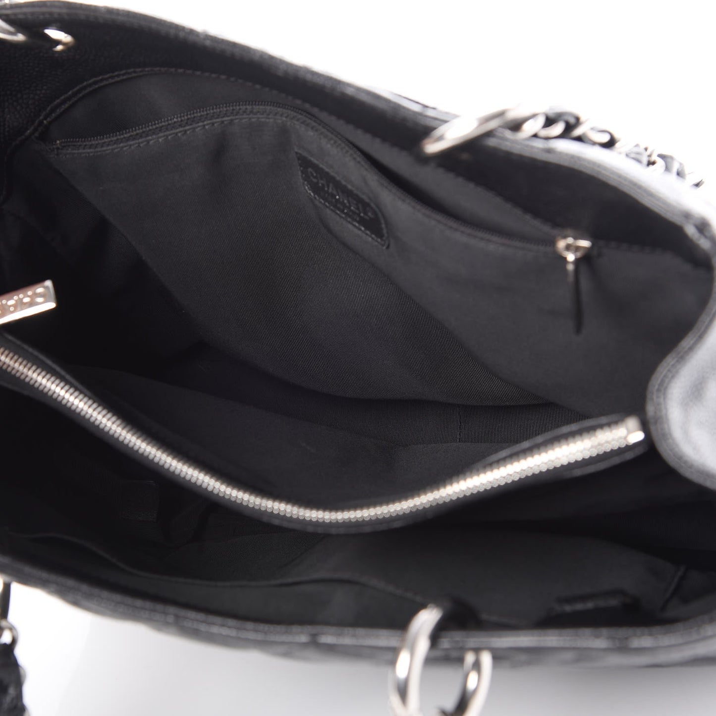 Caviar Quilted Grand Shopping Tote GST Black