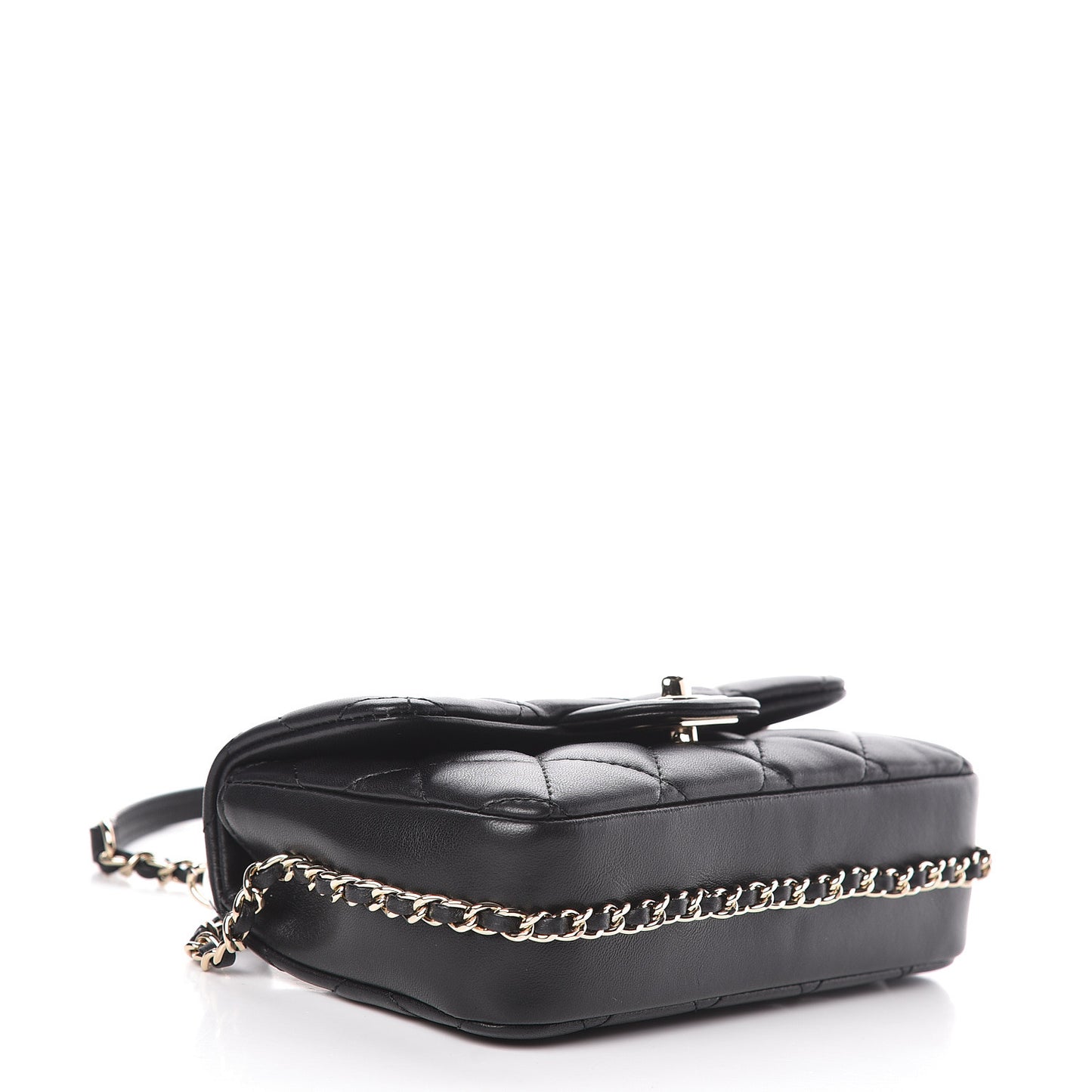 Lambskin Quilted Mini My Precious Flap Black